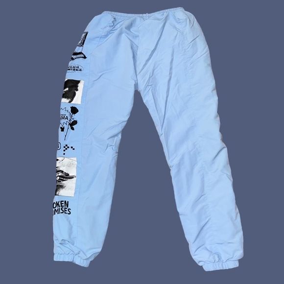 Broken Promises Nylon Jogger "You're Not The Same Offline" Pants Size Medium - Picture 4 of 5